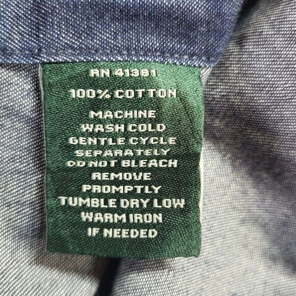 Ralph Lauren Men's Classic Fit Blue Button Down Shirt - Picture 8 of 8